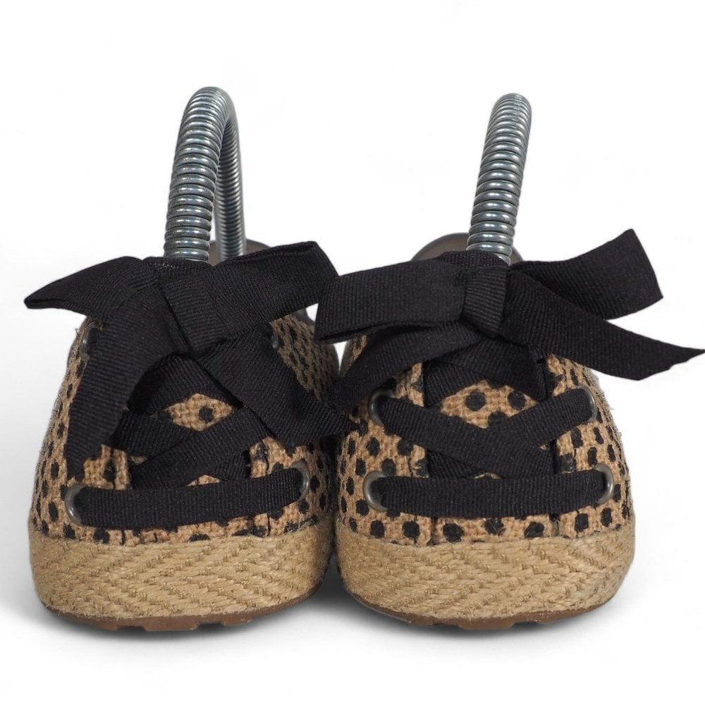 UGG Australia Indah Burlap Polka Dot Ballet‎ Flats Tan / Black 1004329 Women's 8 - Picture 5 of 11